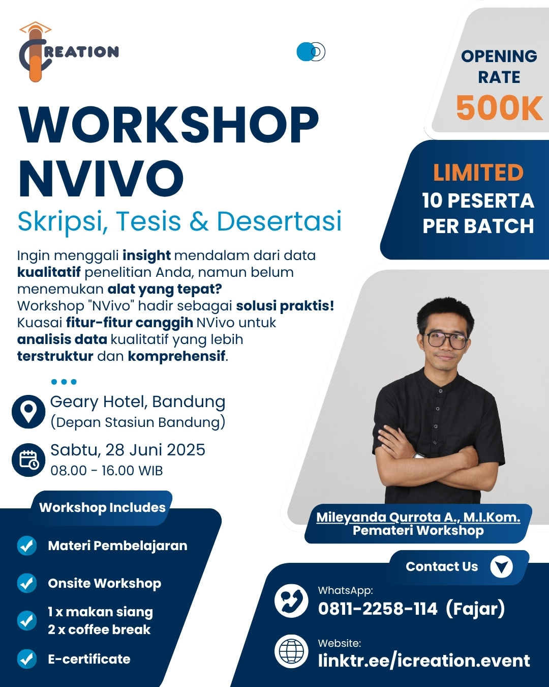 WORKSHOP NVIVO UNTUK SKRIPSI, TESIS DAN DISERTASI